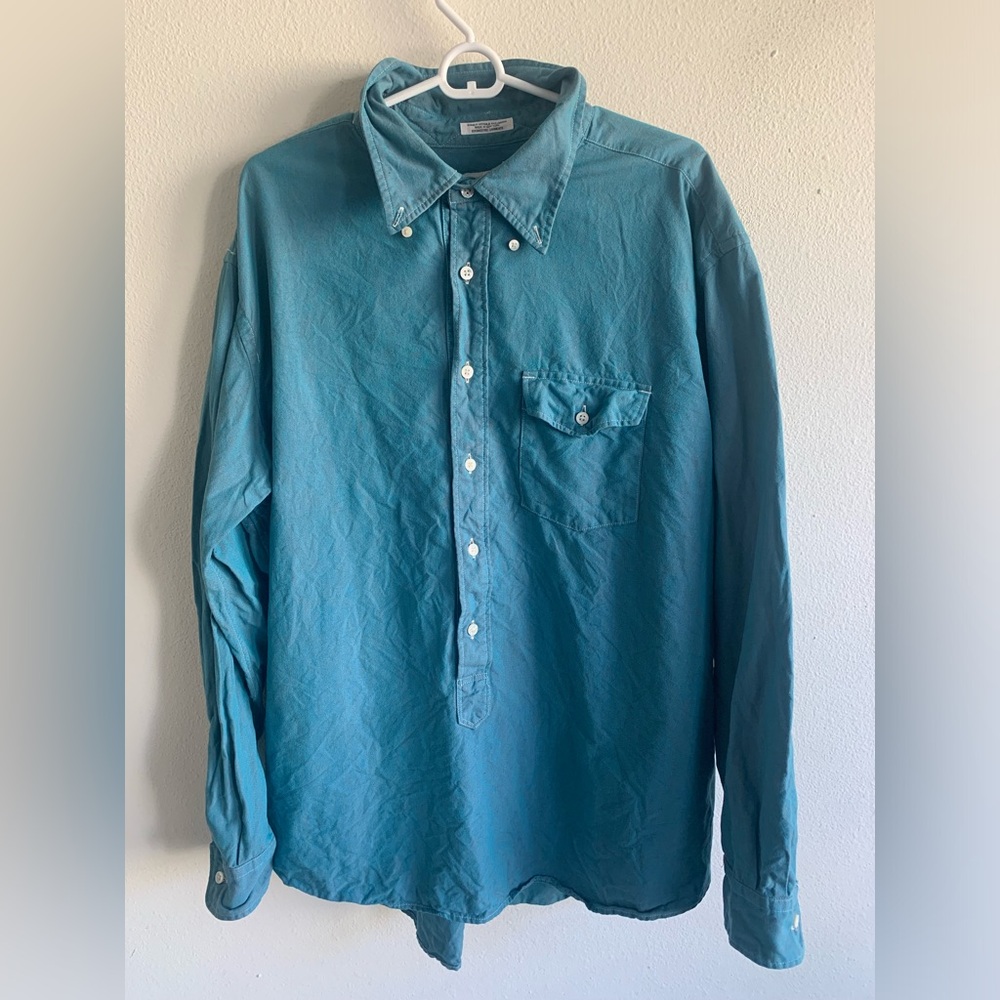 Engineered Garments NY Blue Men’s Cotton LS Button Up Men’s Size XL